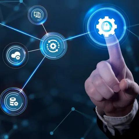 vinger op touchscreen